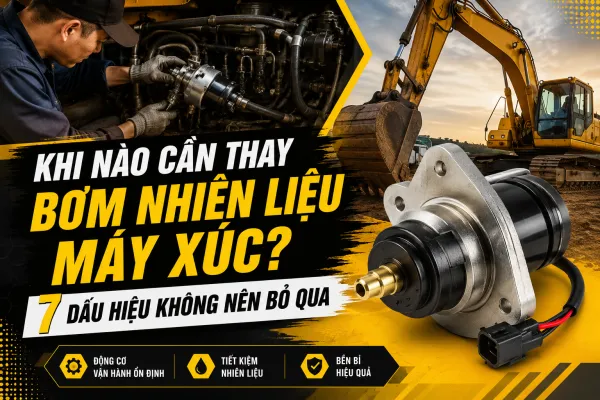 Khi nào cần thay bơm nhiên liệu máy xúc? 7 dấu hiệu không nên bỏ qua